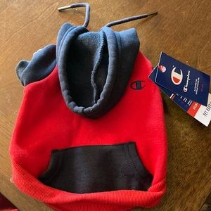 Champion dog shirt - x small, NWT, navy and red